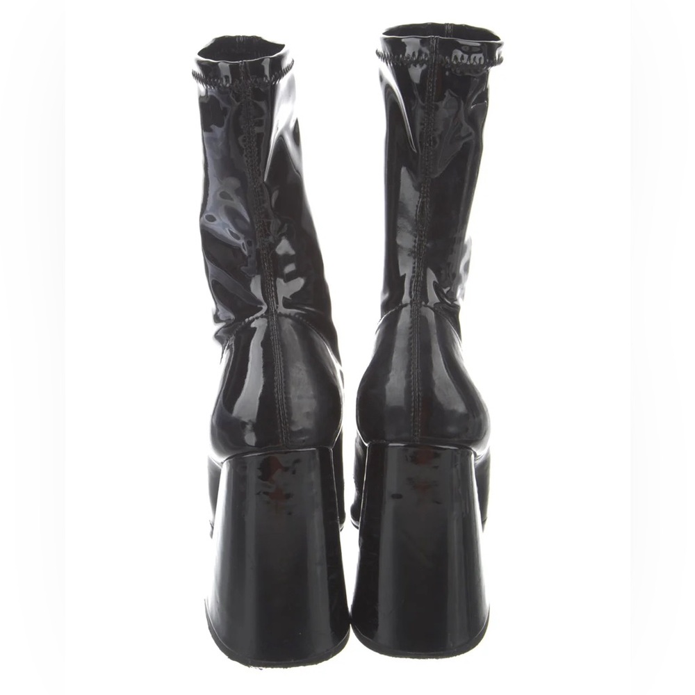 Naked Wolfe Glossy Black Heeled Boots - Picture 4 of 6